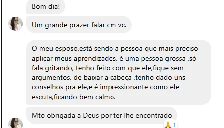 Mensagem recebida pelas redes sociais